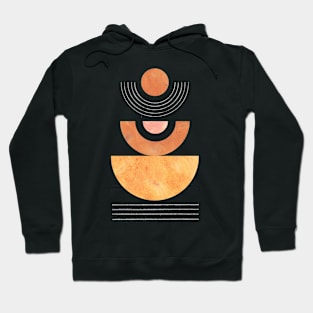 Abstract orange mid century modern 2 Hoodie